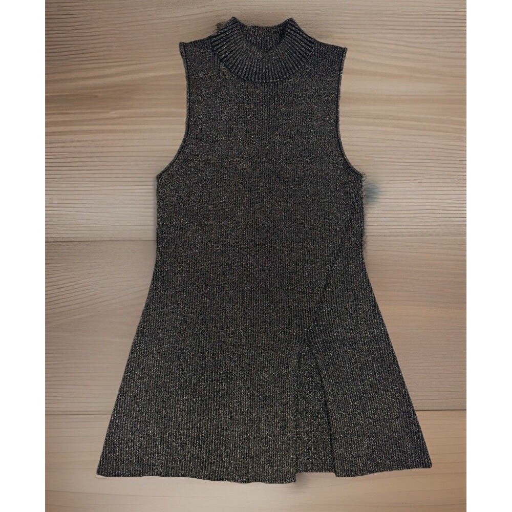 House of Harlow 1960 W M Metallic Knit Tunic Flare Pant Set 70s Disco - Picture 15 of 16
